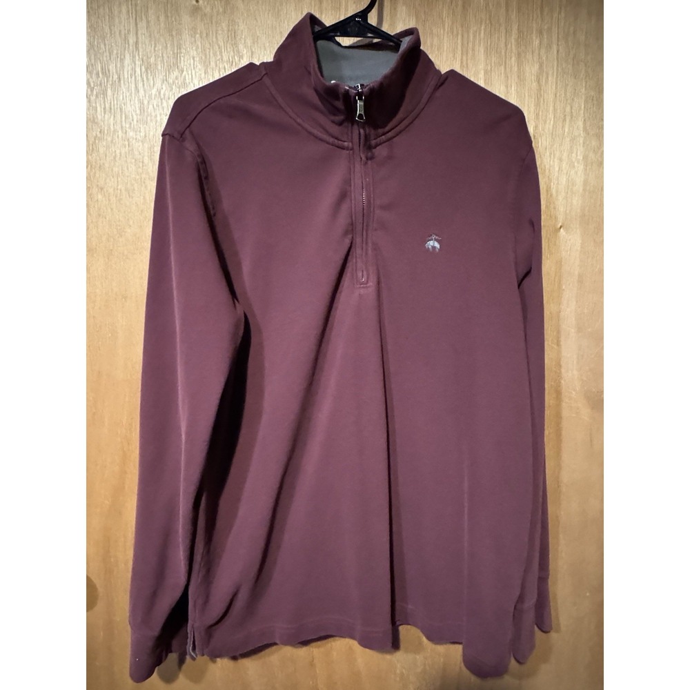 Brooks Brothers Medium Wine Color 1/4 Zip (R1)